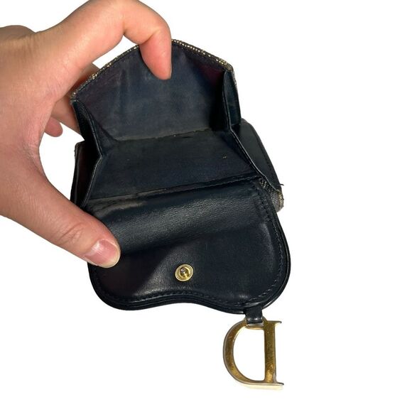 DIOR Authentic and Rare Saddle Diorissimo Christian Dior Compact Wallet Canvas L - Picture 8 of 11